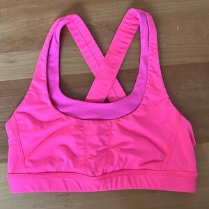 Hot pink Lululemon stash it bra size 6